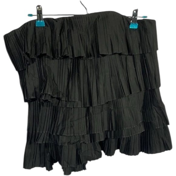 Jovani New York City Black Strapless Ruffle Bustier Size 0 - Picture 5 of 10